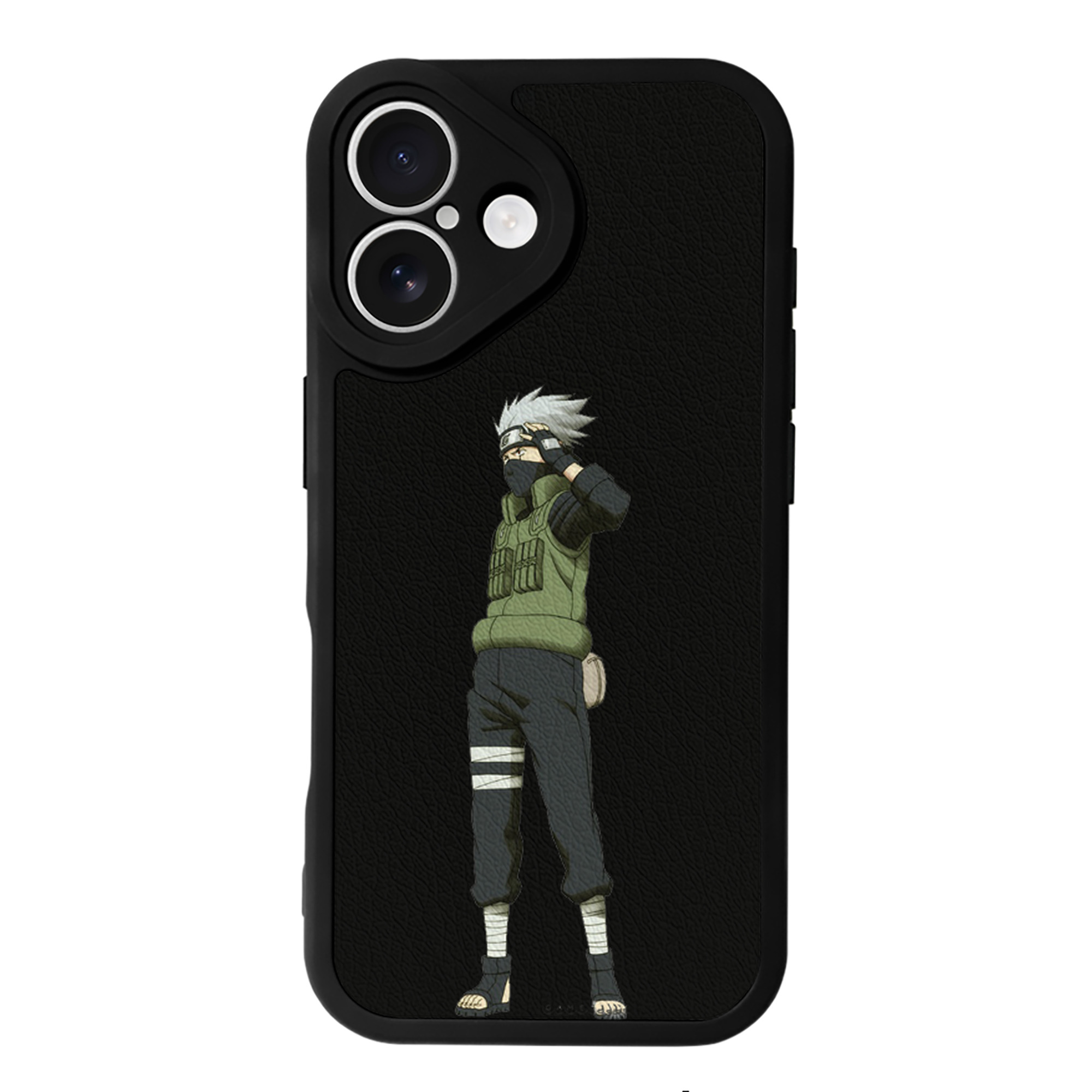 （画像用） NARUTO -ナルト- はたけ カカシ Hatake Kakashi 【iPhone 16シリーズ対応】シリコンスマホケース（レザー調） 材質：シリコン